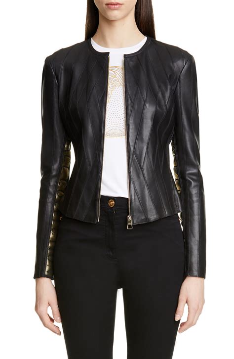 Versace Leather Jackets for Women .